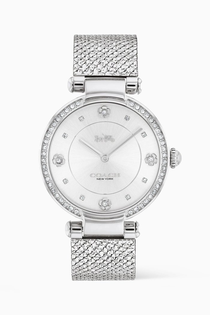 

Cary Crystal Watch, 34mm, Silver