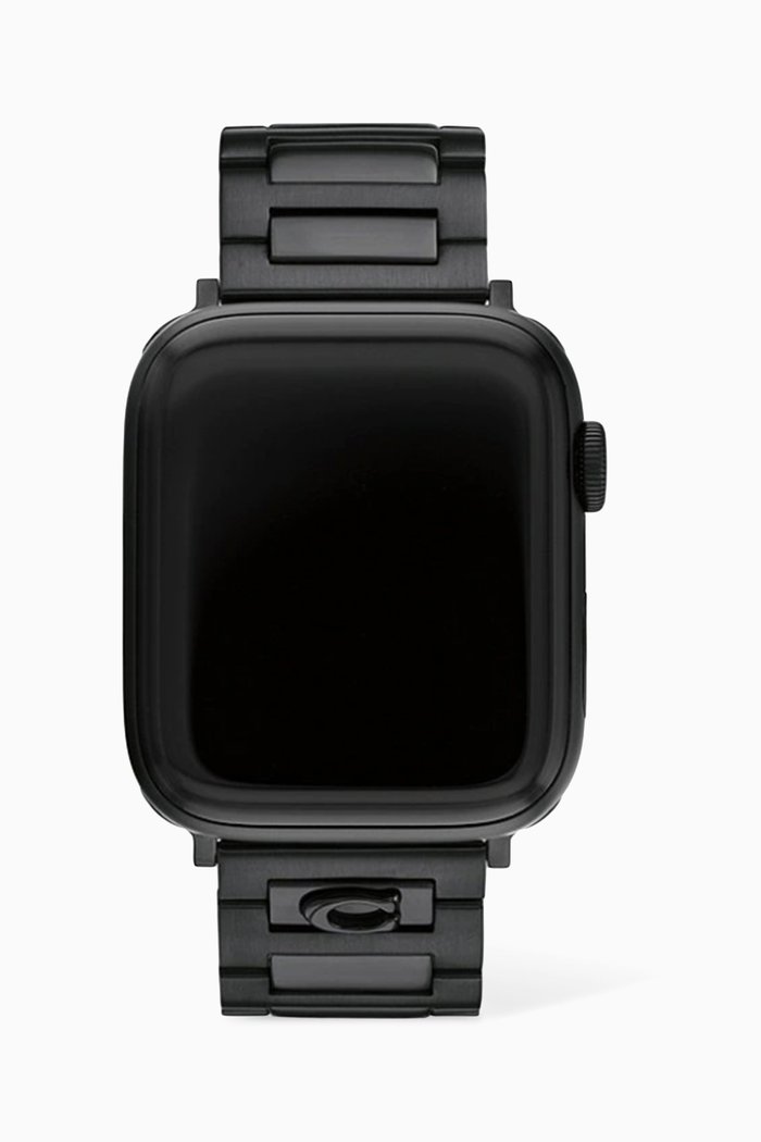 Apple Watch® Strap in Stainless Steel, 42mm, Black