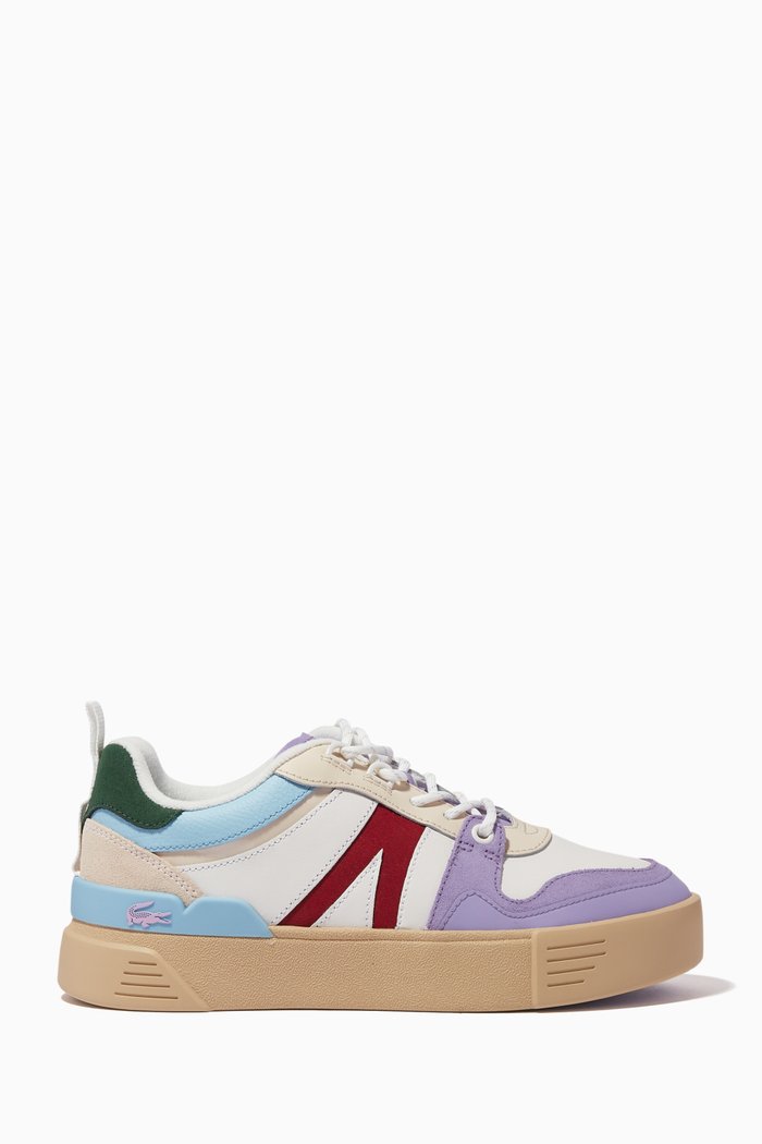 

L002 Colour-Pop Sneakers in Leather, White