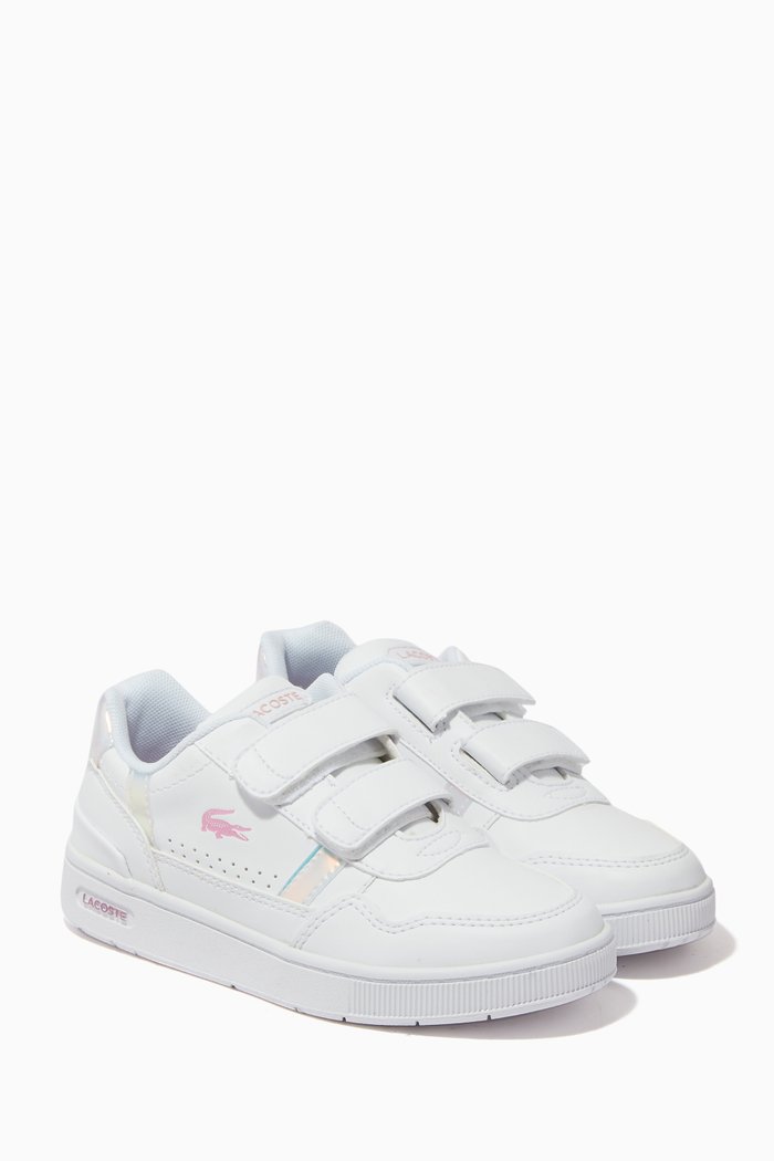 

T-clip Popped Heel Sneakers in PU, White