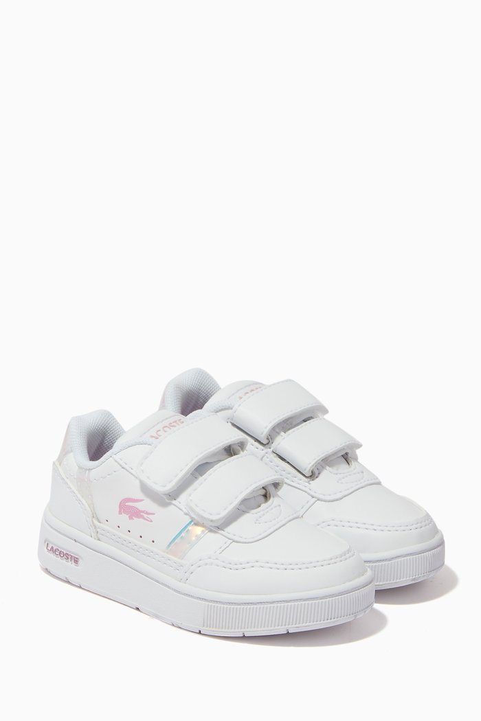 

T-clip Popped Heel Sneakers in PU, White