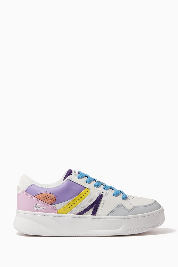 

L005 Sneakers in Leather & Textile, White