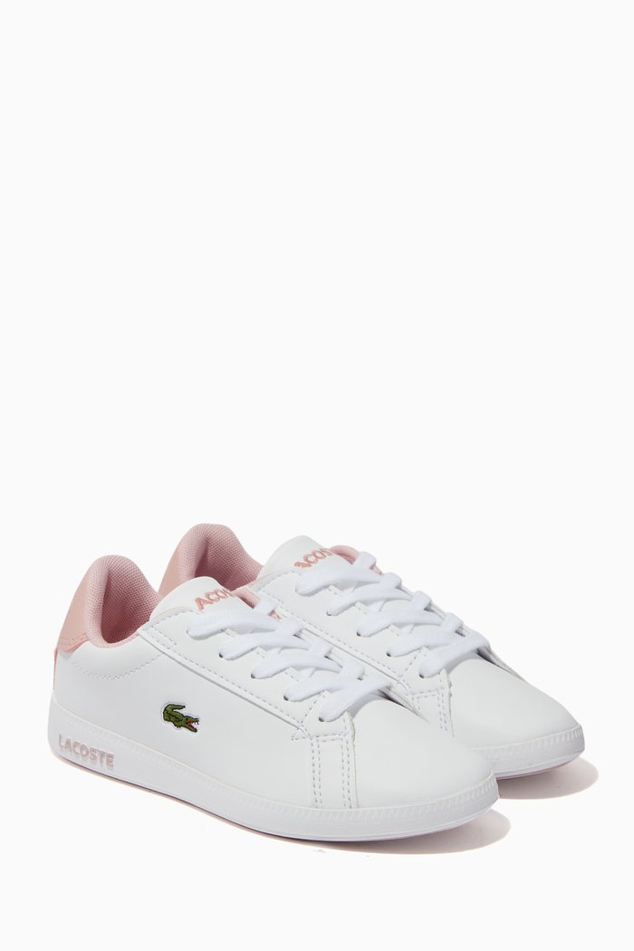 

Graduate Logo Sneakers in Synthetic Fabric, White