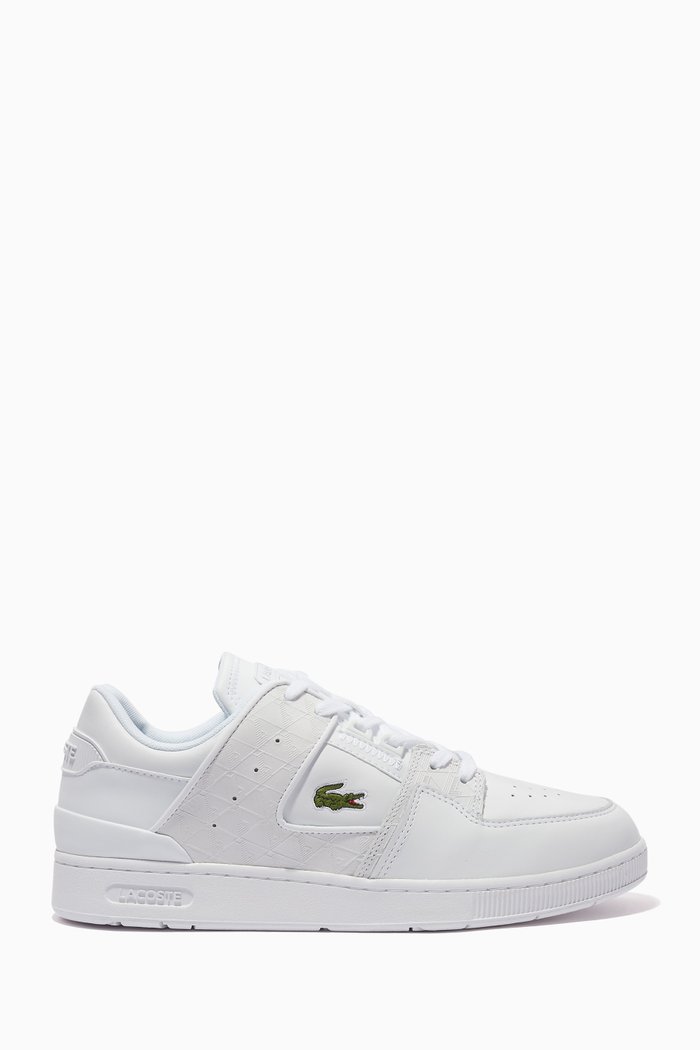 

Court Cage Sneakers in Mixed Material, White