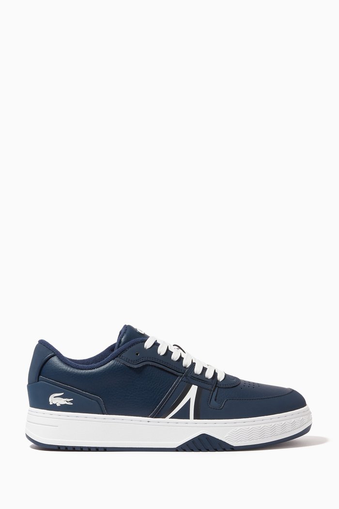 

L001 Trainers in Smooth & Faux Leather, Blue