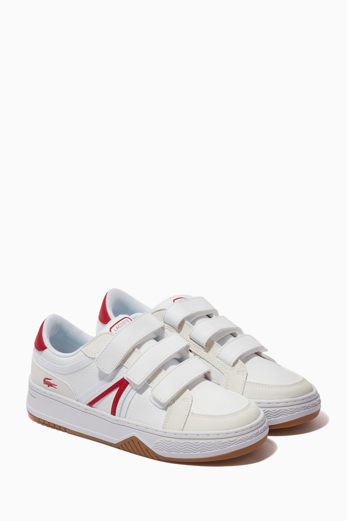 

L001 Trainers in Faux Leather, Red