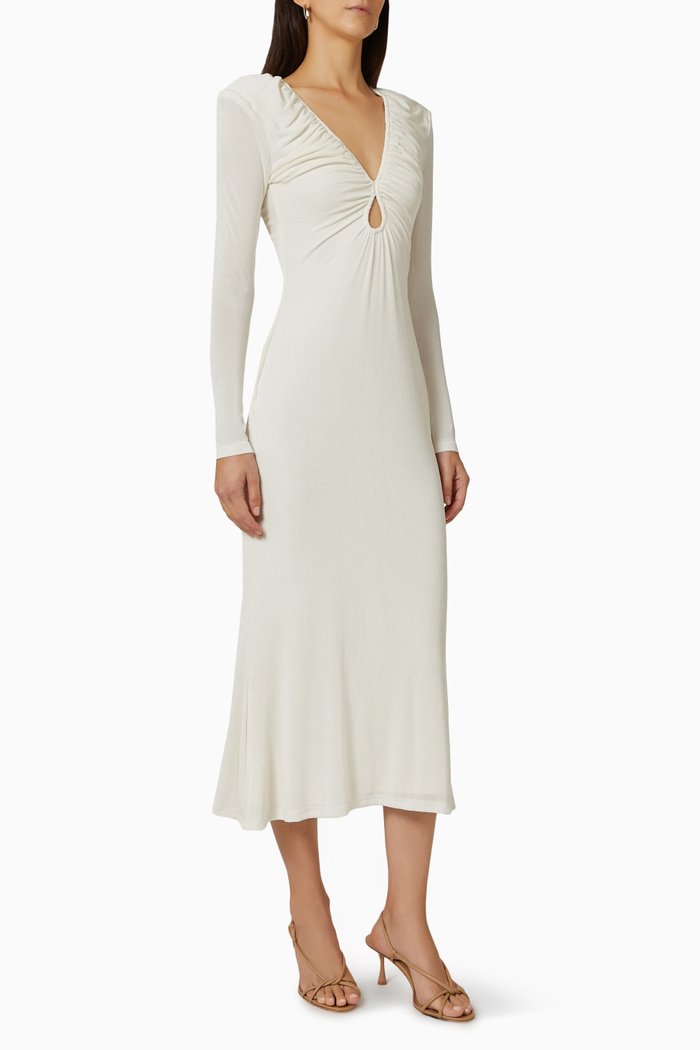 

Broyna Midi Dress in Jersey, White