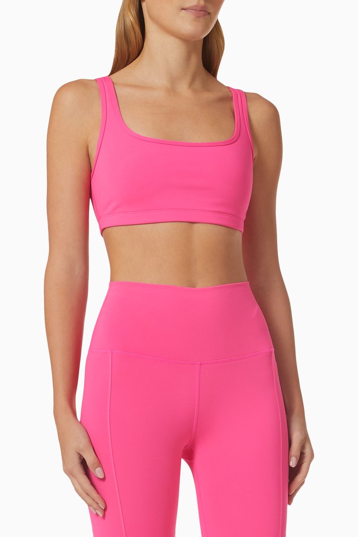 

Amplify Sports Bra in Recycled Fabric, Pink