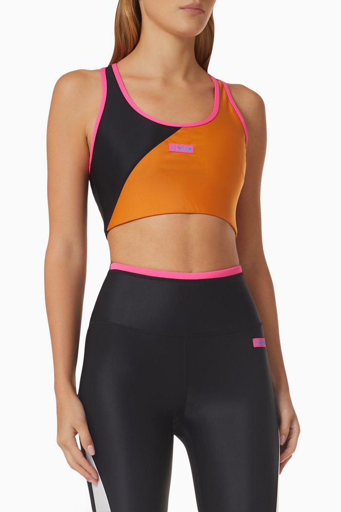 

Runyon Sports Bra in Recycled Fabric, Orange