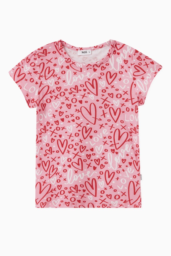 Love Print T-Shirt in Jersey, White
