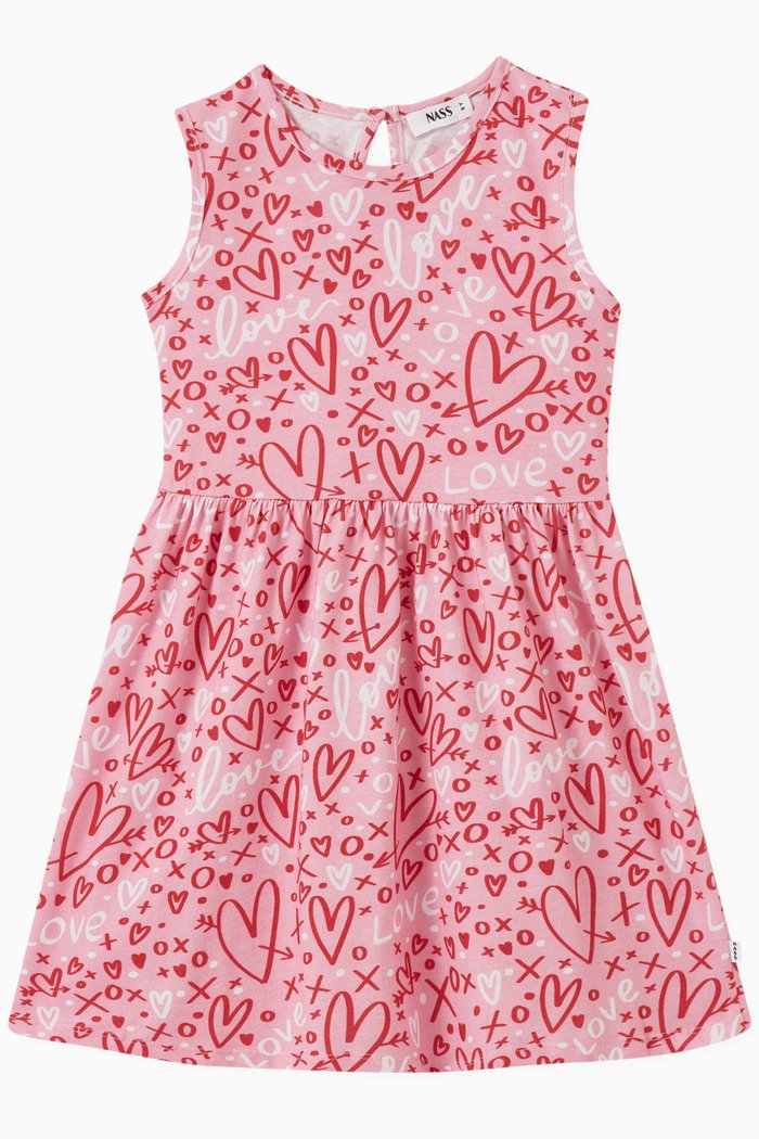 

Haya Love Print Dress, Pink