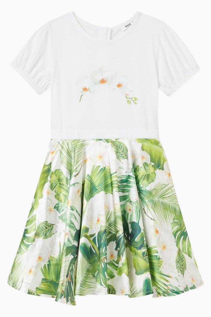 

Jelena Orchids Print Dress, White