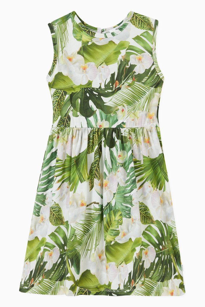 

Haya Orchids Print Dress, Green