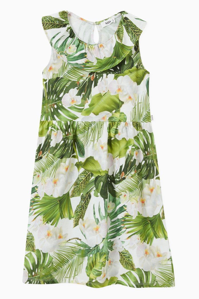 

Attiya Orchids Print Dress, Green