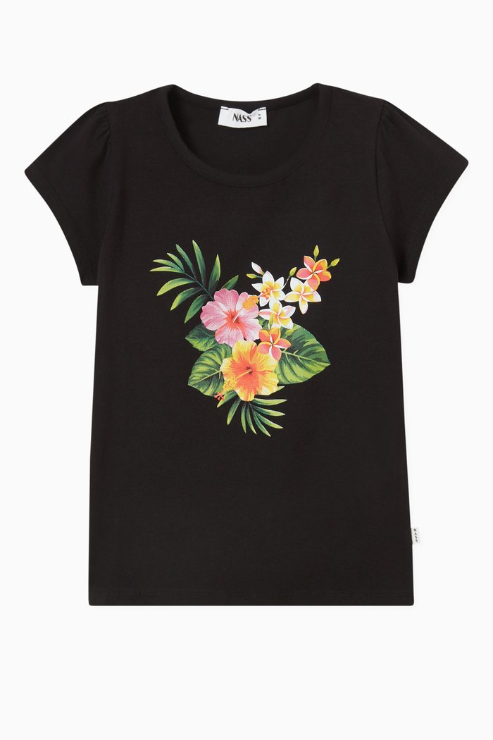 

Suha Fruit Print T-shirt in Cotton, Black