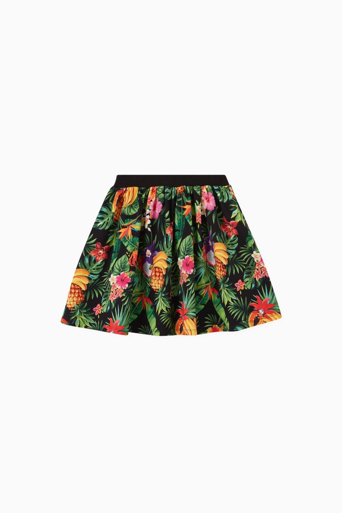 

Joseline Fruit Print Skirt in Poplin, Multicolour