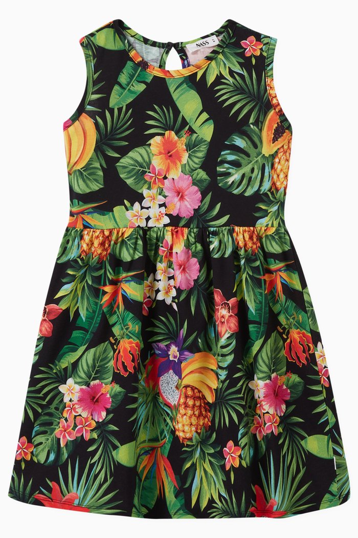 

Fruit Print Dress in Cotton, Multicolour