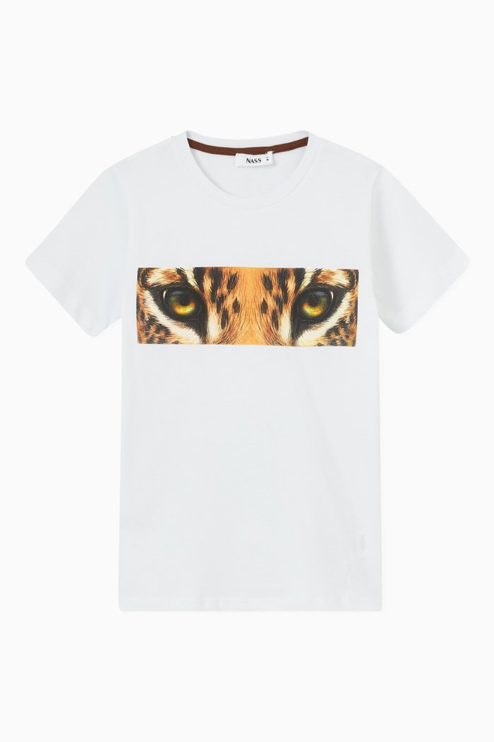 

Leopard T-shirt in Cotton, White