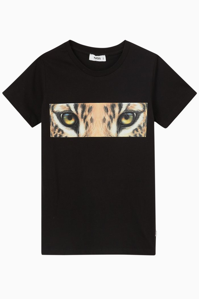 

Lion T-shirt in Cotton, Black