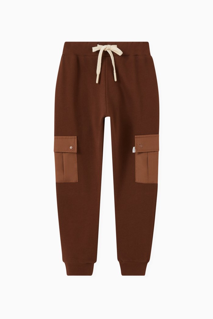 

Johan Cargo Sweatpants in Cotton, Brown