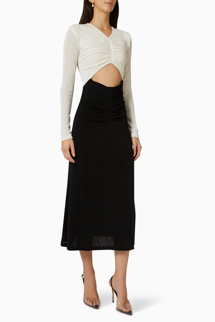 

Everline Midi Dress in Jersey, White