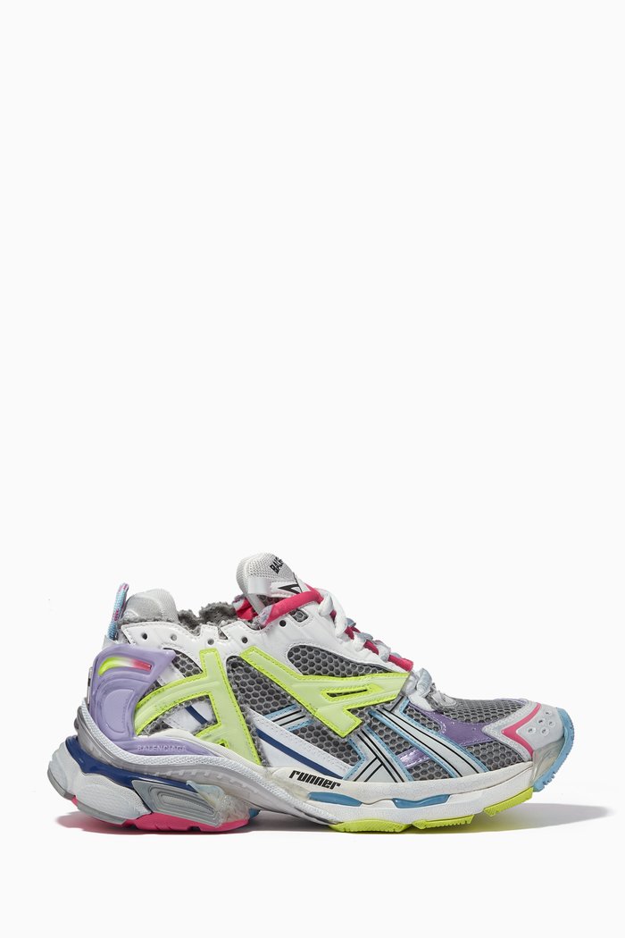 

Runner Sneakers in Mesh & Nylon, Multicolour
