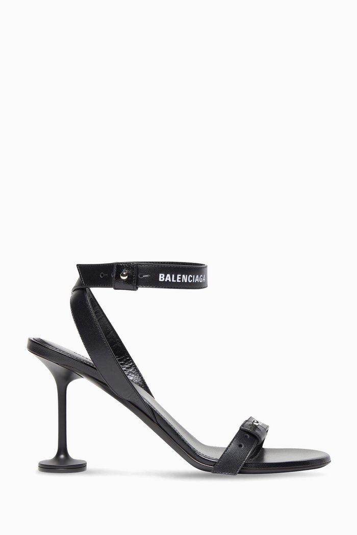 

Afterhour 90 Sandal in Smooth Calfskin, Black