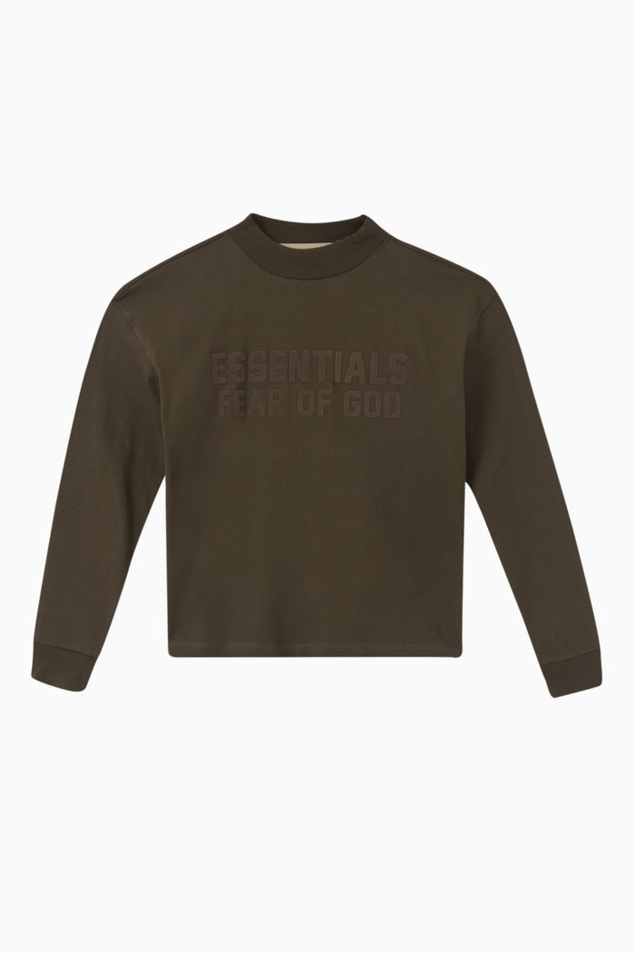 

Long-sleeve Logo T-shirt in Cotton-jersey, Black