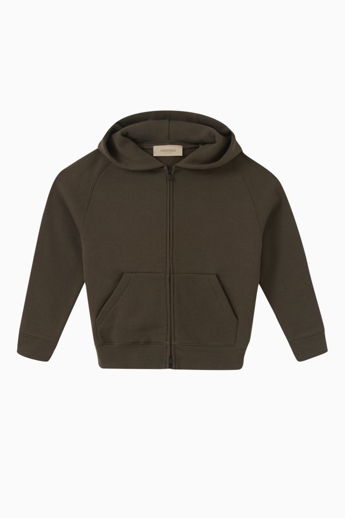 

Logo Full-zip Hoodie in Fleece, Black