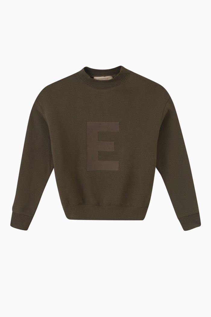 Crewneck Sweatshirt in Fleece, Black