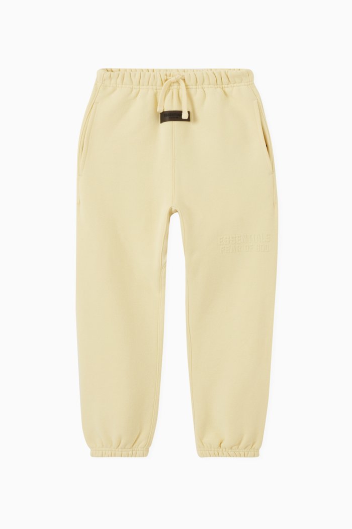 

Drawstring Logo Sweatpants in Fleece, Neutral