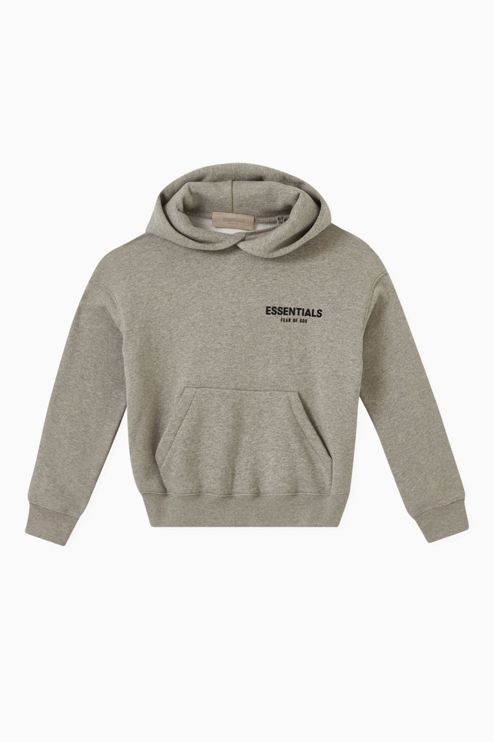 

Logo Hoodie in Cotton, Grey