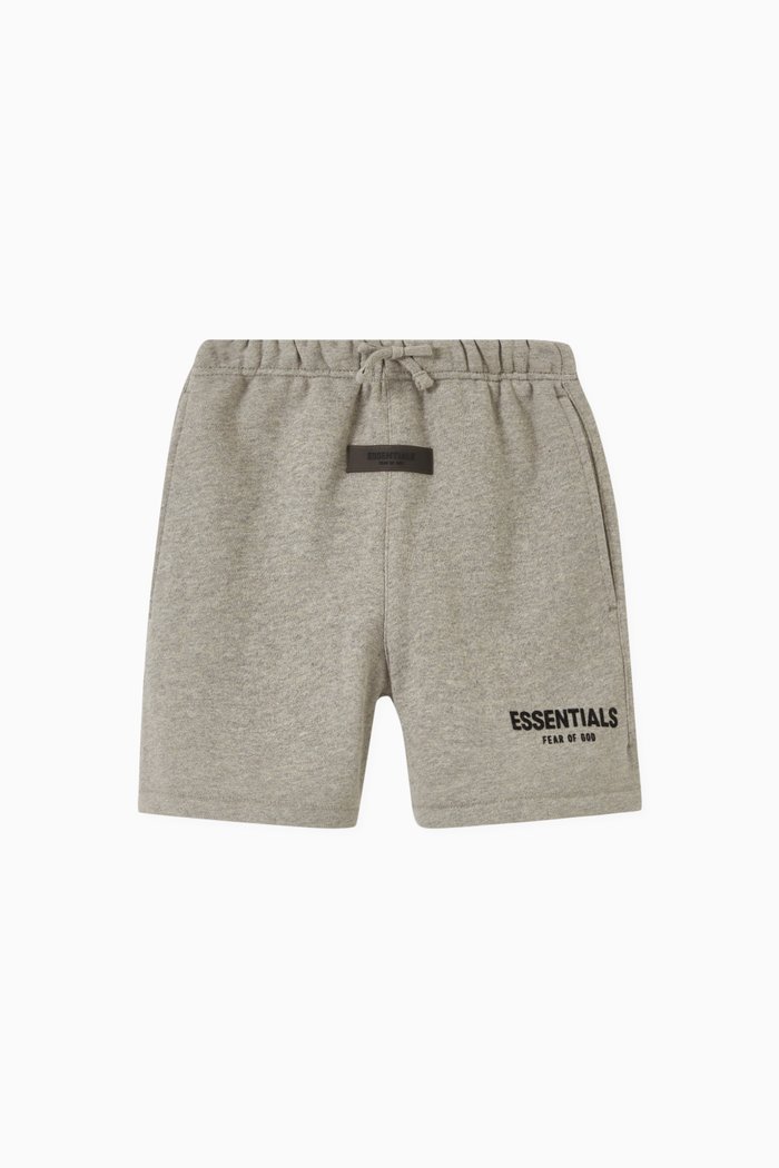 Logo Shorts in Cotton, Grey