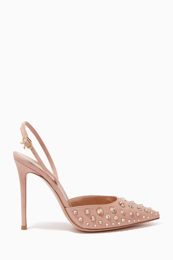 

Spectra 105 Slingback Pumps in Suede, Neutral