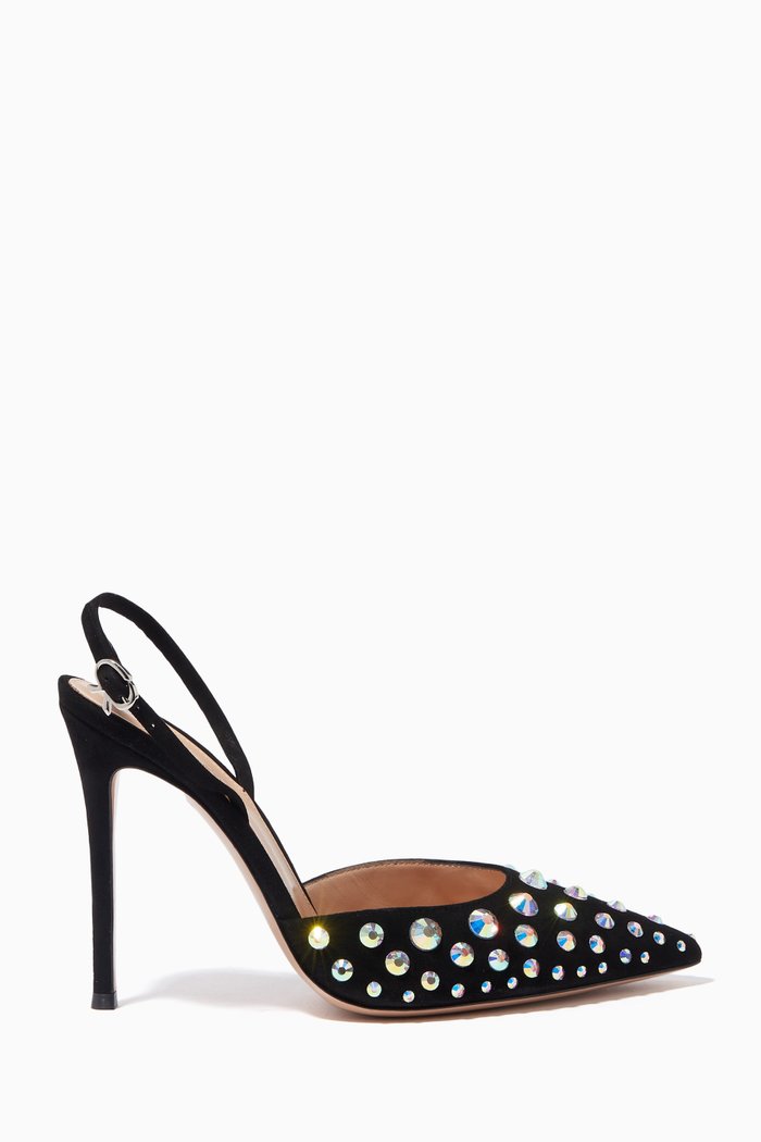 

Spectra 105 Slingback Pumps in Suede, Black