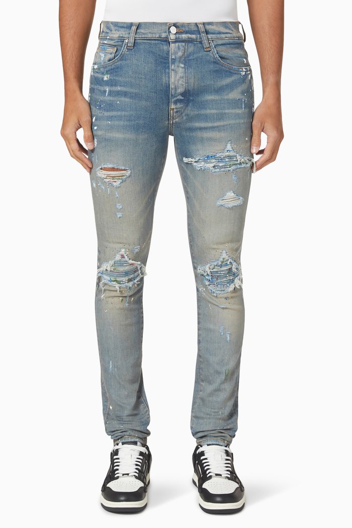 Paint Splatter MX1 Jeans in Denim, Blue