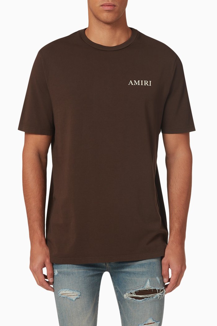 

Puff Logo T-shirt in Cotton, Brown