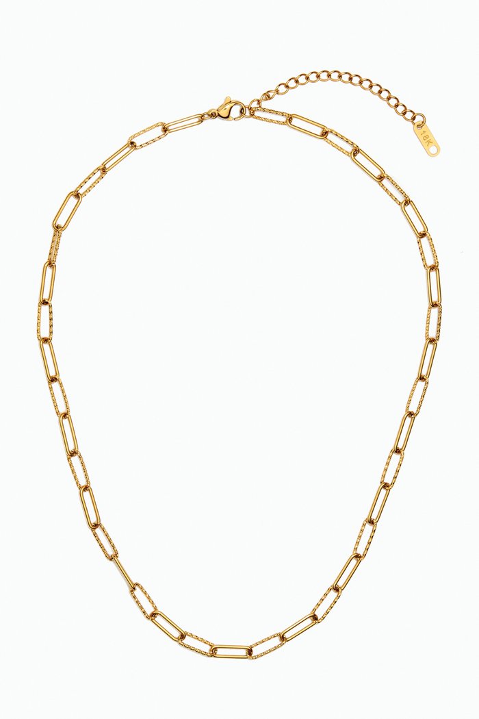 

Celine Paperclip Necklace in 18kt Gold-plated Stainless Steel
