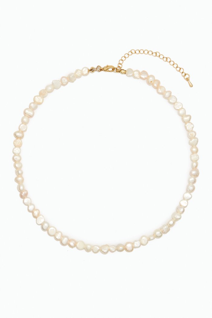 

Ariel Necklace in Keshi Pearls, Gold