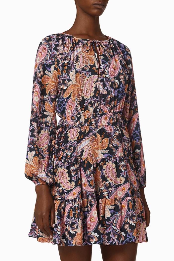 

Celestia Tiered Mini Dress, Multicolour