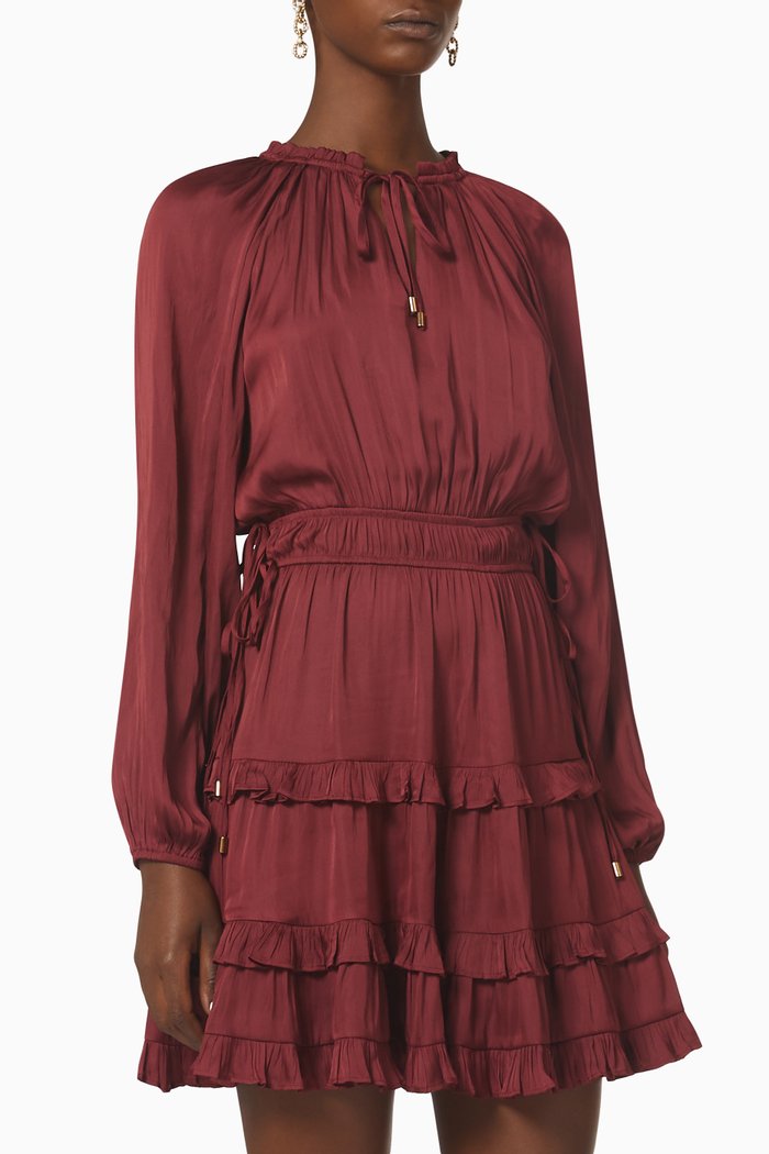 

Elvina Mini Dress, Burgundy