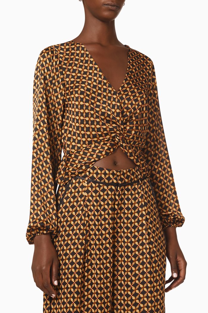 

Valentina Twist Blouse, Brown