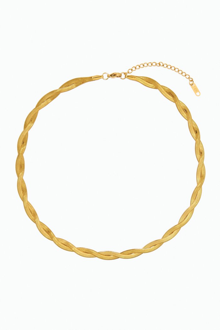

Raia Ripple Necklace in 18kt Gold-plated Stainless Steel
