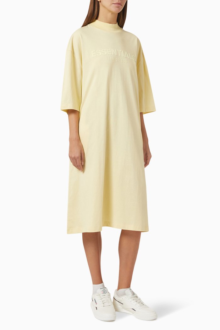 

Core Logo Midi T-shirt Dress in Jersey, Neutral