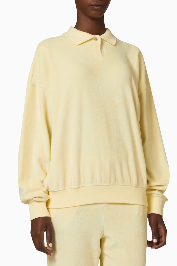 

Polo Shirt in Velvet, Neutral