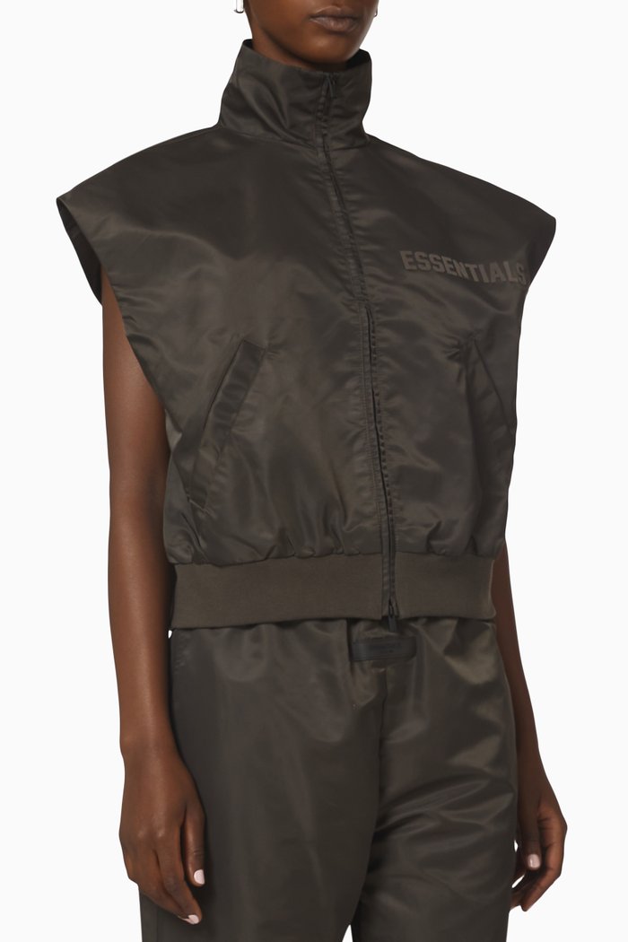 

Essentials Warmup Vest in Nylon, Black
