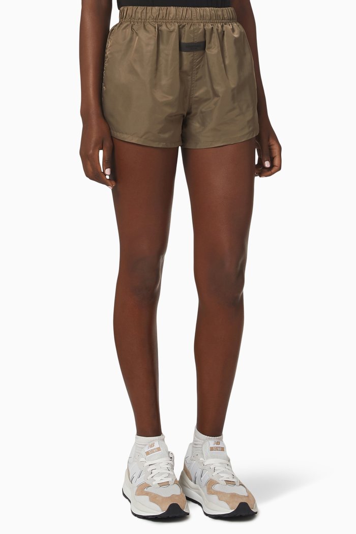 

Essentials Running Shorts in Nylon, Brown