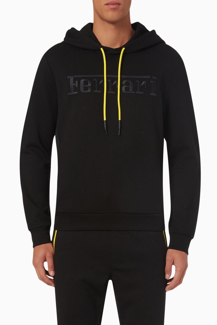 

Logo Sweatshirt in Recycled Scuba Fabric, Black