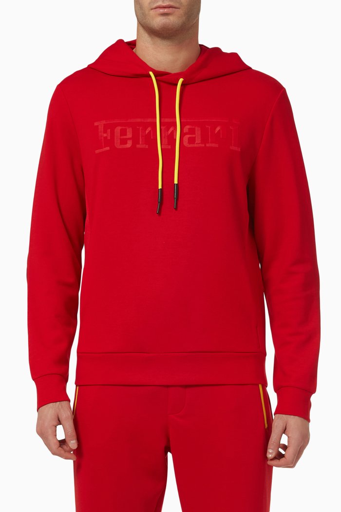 

Logo Sweatshirt in Recycled Scuba Fabric, Red