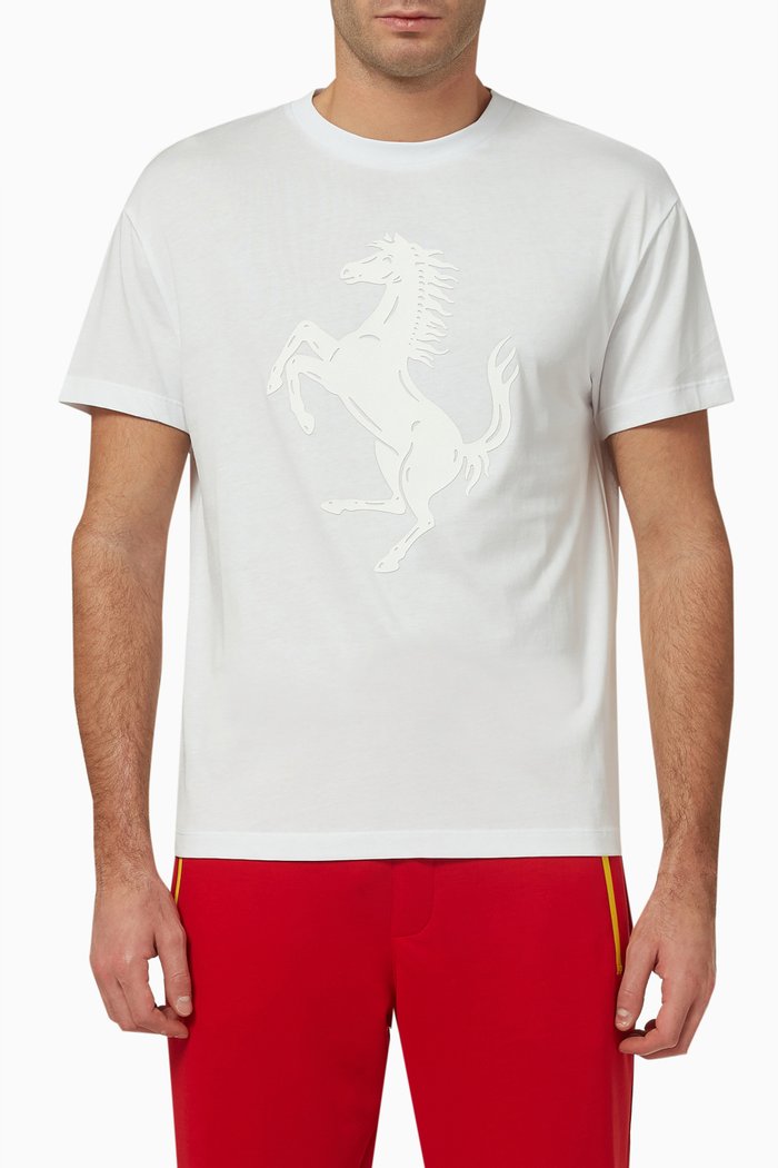 

Prancing Horse T-shirt in Organic Cotton, White